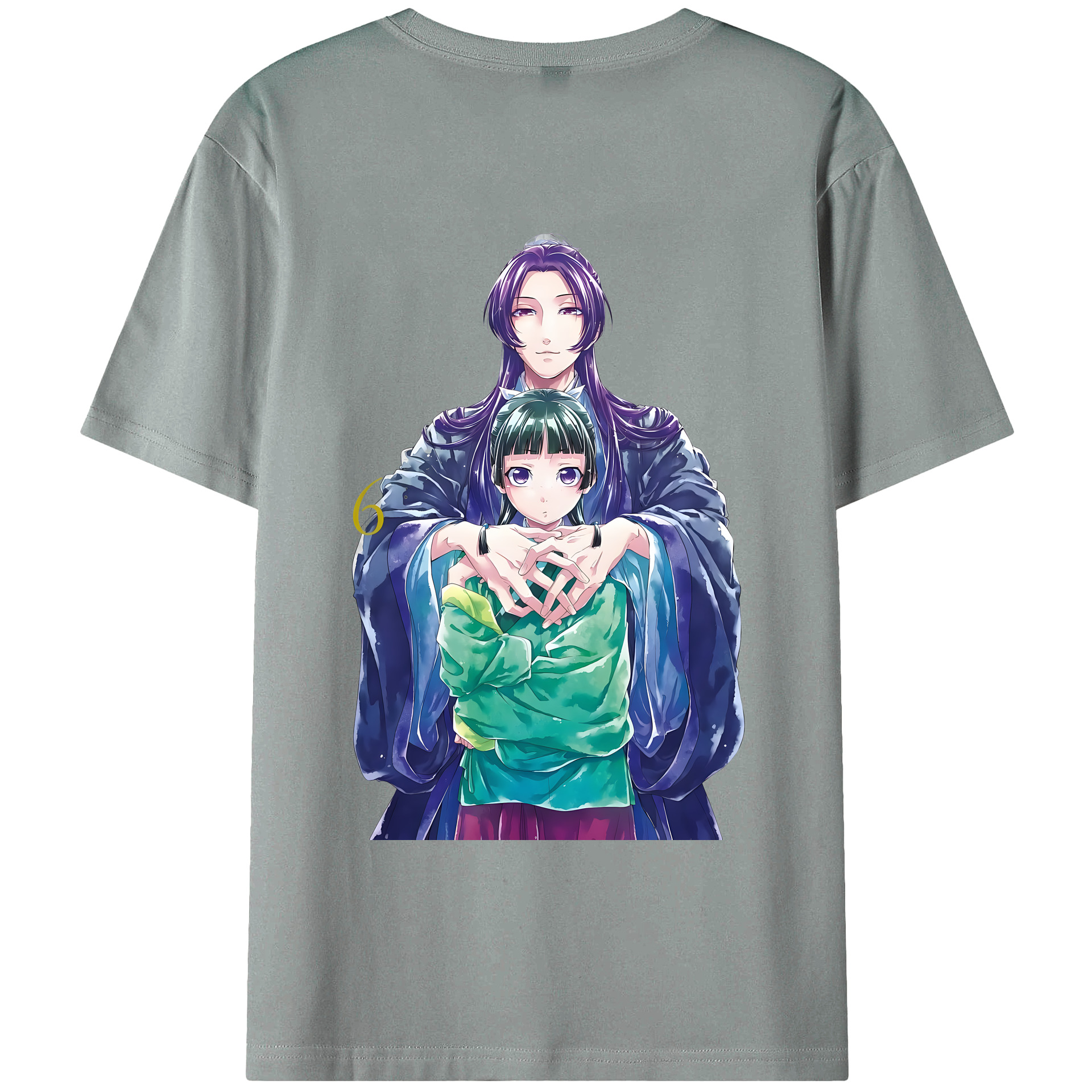 （画像用） 薬屋のひとりごと The Apothecary Diaries 綿100％ メンズ半袖Tシャツ（バックプリント） 通気性
